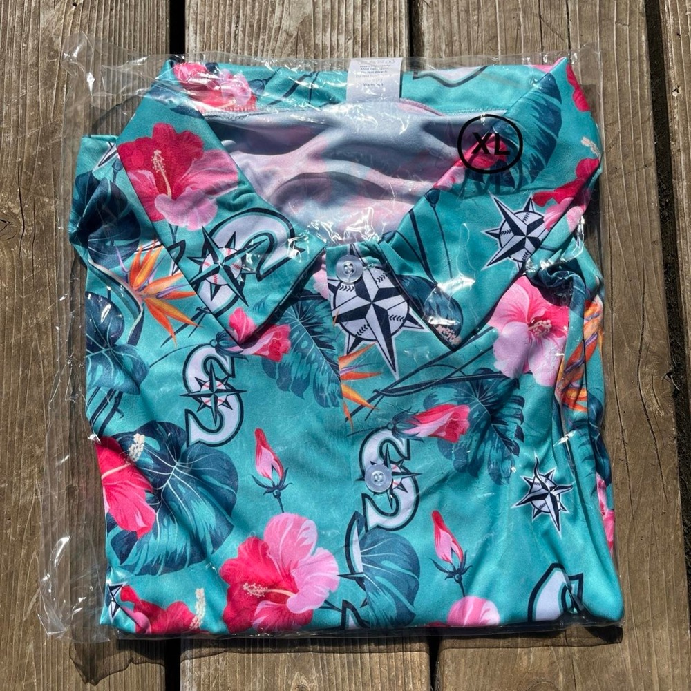 Seattle Mariners - Aloha Hawaiian Shirt size- XL - New